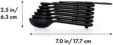 OXO Good Grips Plastic Measuring Spoons-Black-7pc Set, Black, 3.81 x 10.16 x 21.59 cm