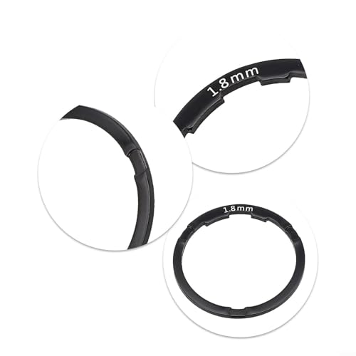 Robuster 0 82 mm Aluminium-Legierung Fahrrad-Abstandshalter für verbesserte Leistung (schwarz 1,8 mm)