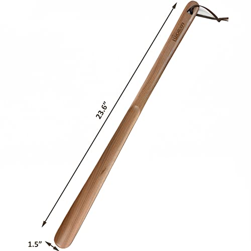 Luxdecor Long Handled Wooden Shoehorns- 24In Wooden Long Handle Shoe Horn For Seinors Men Boot Jack Shoe Helper For Women #TOP1