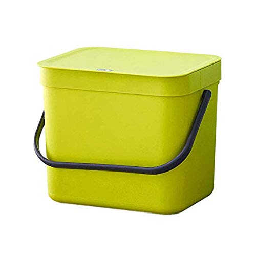 Poubelle de cuisine et salle de bains 12L en plastique avec couvercle portable