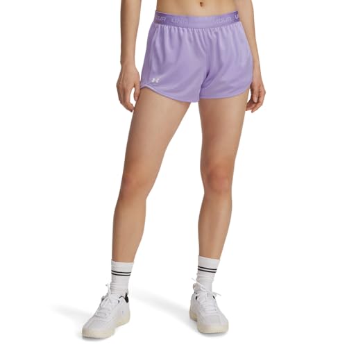 Under Armour Women's Tech Play Up Shine Shorts, 538 Purple, MD - image 1