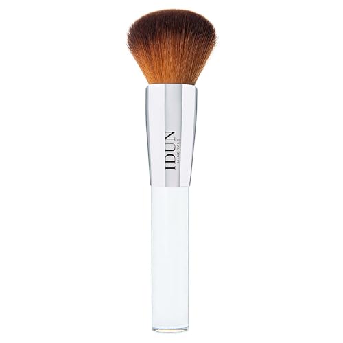 IDUN Minerals Pro Soft Kabuki Brush - Mineral Powder Foundation Brush for Seamless Make Up Blending - Hypoallergenic Synthetic Dermocura Fibers - 1 pc