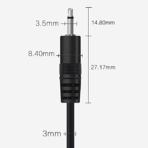 5PCS 0.3M Conector Macho 3.5mm a Cable Abierto miniatura 3