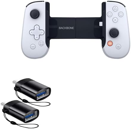 BoxWave Cable Compatible with Backbone One PlayStation Edition (iPhone) - USB-C to A PortChanger (2-Pack), USB Type-C OTG USB Portable Keychain - Slate Black image 3