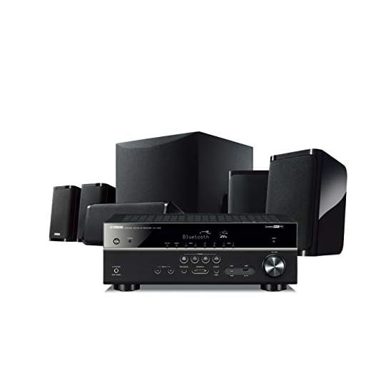 Yamaha YHT-5950UBL 4K Ultra HD 5.1-Channel Wired Home Theater System with Wi-Fi, Bluetooth and Musiccast, Works with Alexa