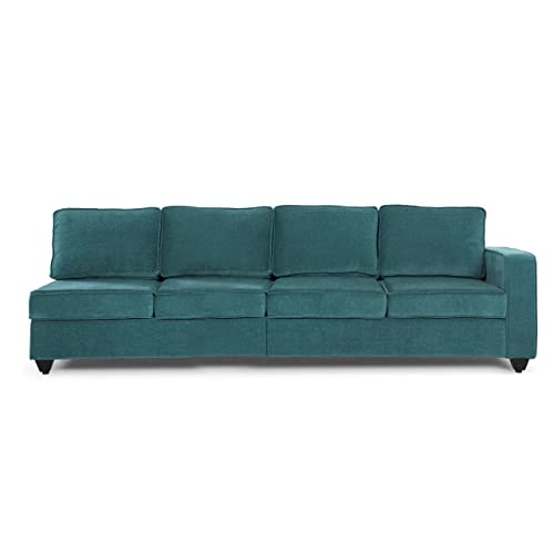 Image of Wakefit Sofa Set | 3 Year Warranty | Sofa 3 Seater, 3 Seater Sofa for Living Room, Wooden Sofa Set, 4 Seater + Left Aligned, Sofa for Living Room - Napper(Malphino : Malibu Green)