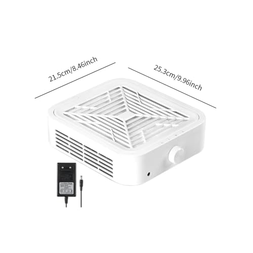 MRKU Aspiradora Profesional de manicura con Filtro Lavable, bajo Nivel de Ruido y Filtro de Polvo Lavable, con Ventilador de 120 W. Sistema de recolección eficiente para el Arte de la manicura.
