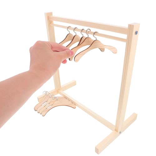 Perchero para ropa de muñecas portátil con perchas mini organizadoras 3