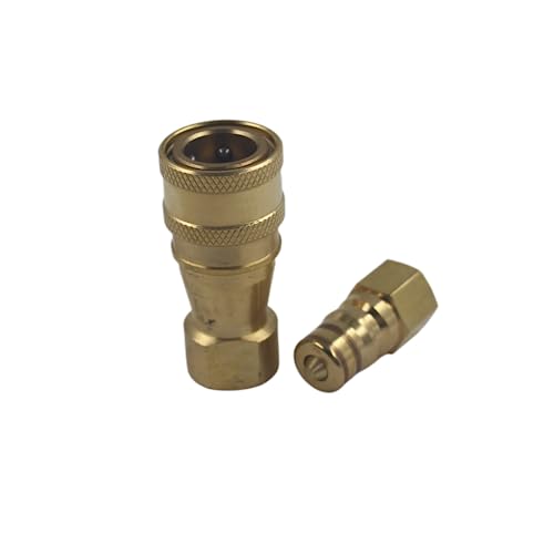 Image of LX-KZD 1 /4'' NPT ISO7241-B Brass Valve With FKM Seal Quick Disconnect Hydraulic Couples And For Carpet Cleaning Wand Truck Mount