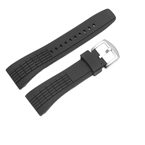 Silicone de 26 mm haute densité et boucle acier inoxydable pour montre Seiko SPC007