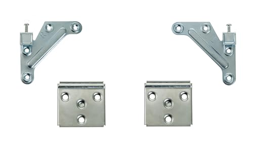 VICHOME Juego colgador para muebles de cocina armarios cabeceros cabezales percheros estantes, escuadra+placa de montaje. Herraje para pared suspendido oculto, montaje resistente(1)
