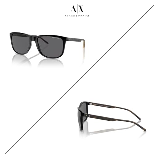 Armani Exchange AX4070S Square Sunglasses for Men +BUNDLE with ACCESSORY EYEWEAR KIT3