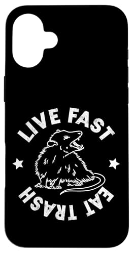 Funny Live Fast Eat Trash Possum Lover �X�}�z�P�[�X iPhone 16 Plus �p
