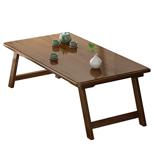 Table basse pliable portable et table de sol marron style japonais