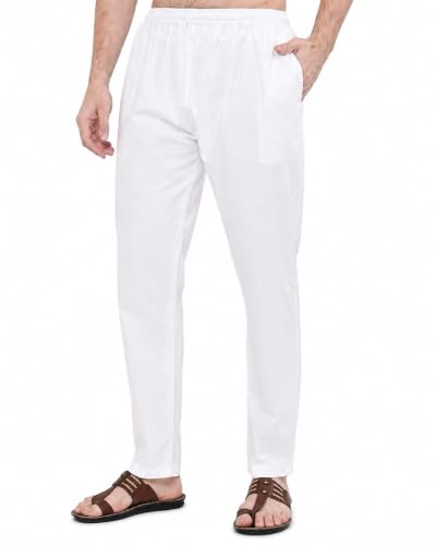 Image of Men's Premium Cotton Pyjama Bottoms - Regular Fit, Elastic Waistband, Soft & Breathable Fabric for Ultimate Comfort
