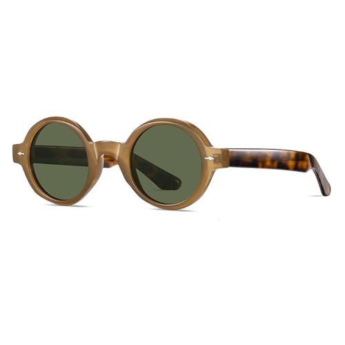 Lunettes de soleil femmes monture ronde acétate UV400 conduite camping