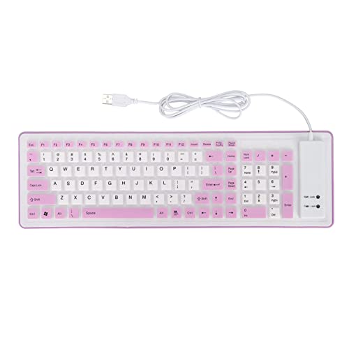 Clavier pliable en silicone violet pour ordinateur portable compact - 5
