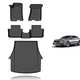 KELCSEECS® Floor Mats & Cargo Liner for 2015-2020 Acura TLX,All Weather Protection TPE Floor Liners Front& Rear Row Full Set TLX Accessories Black