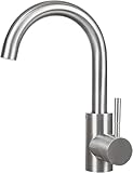 Laittiin Wasserhahn Badezimmer Waschtischarmatur Bad - Armatur Edelstahl 360° Drehbar Mischbatterie Warm und Kaltwasserhahn Hochdruck Waschbeckenarmatur Badarmatur Einhebel für Bad Spül Küche