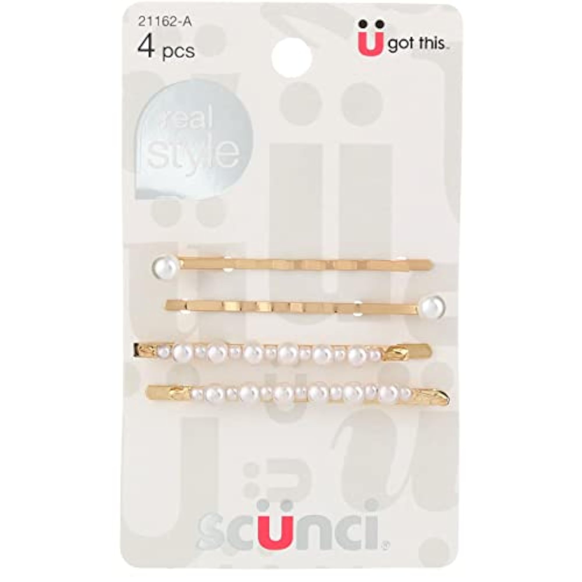 4pc Pearl Bobby Pins Set, Elegant Hair Accessories