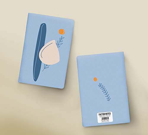 Factor Notes Notebook: 100 GSM Natural Shade Paper Journal Diary, A5, 144 Pages (The Blue Sunset, Plain)