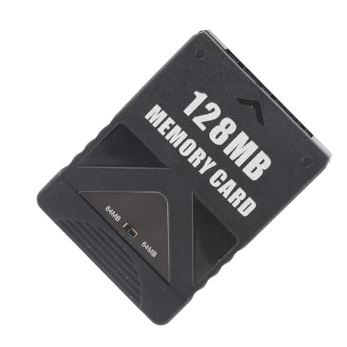 Cryfokt Stabilna Karta Pamięci Konsoli do Gier 2 w 1, Duża przestrzeń do Przechowywania, Czarna Karta Pamięci Plug and Play Konsoli (128MB)