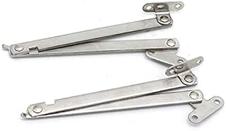 2 Packs Lid Support Hinge Stainless Steel Lid Stay Hinges Door Close for Cupboard Furniture Boxes Cases Cabinet 1.18"x8.66"