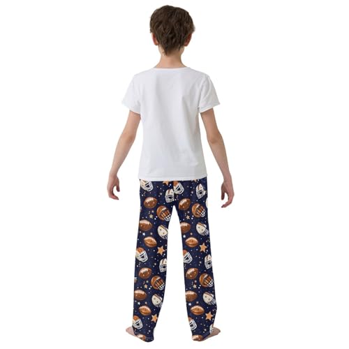ALAZA American Football Helmet Star Ball Pajama Pants Long Sleep Pant Pajama Bottoms Elastic Waist with Pockets3