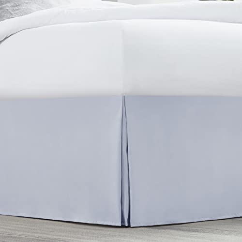 Nestl Ice Blue Bed Skirt Cal King Size - Cal King Bed Skirt 14 Inch Drop - Brushed Microfiber Bed Skirts - Hotel Quality Pleated Bed Skirt - Shrinkage & Fade Resistant