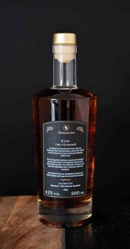 Goldmädchen Rum Bernstein | Premium Rum aus Bio-Zuckerrohrmelasse | Gereift in 6 Fässern | Weich mit Aromen von Vanille & Karamell | 42% Vol. | 500ml – Bild 6