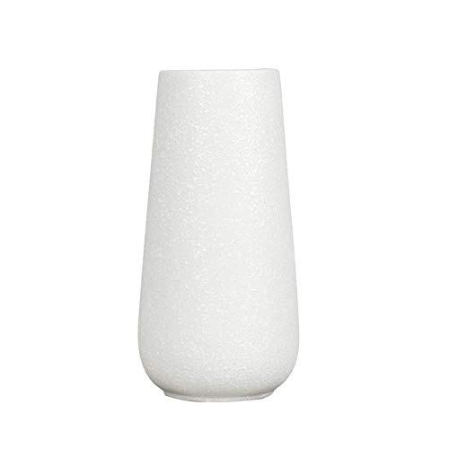 Koomiao Jarrón de flores blanco, jarrón para hierba de Pampas, jarrón de cerámica, decoración para el hogar, oficina/boda (blanco, grande)