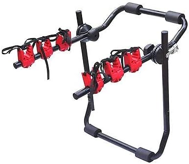 Explora® Foldable 3 Bike Carrier Rear Hitch Mount Bicycle Rack with Straps, Universal Fitting Car SUV Saloon Hatchback Estate