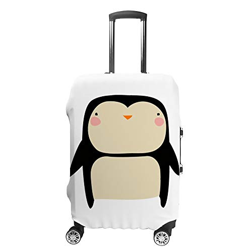 Housse de transport pour bagages anti-rayures lavable et extensible motif pingouin amusant