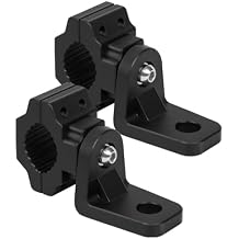 ZIDIYORUO ATV Whip Light Mount Brackets for 7/8" to 1-1/8" Handlebar & Roll Cage Bars 360 Adjustable CNC Aluminum Flag Whip Mounts with Anti-Slip Clamp, 2-Pack Black