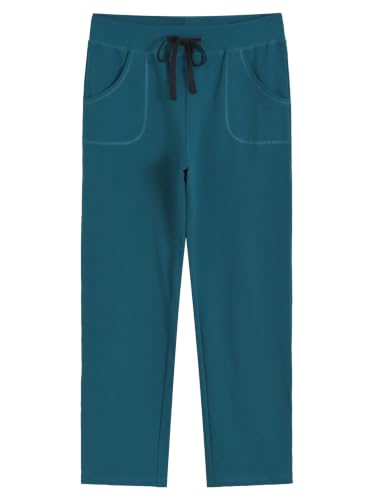 Latuza Women's Cotton Lounge Pants 2X Plus Teal
