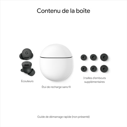 Google Pixel Buds 2a – Écouteurs sans Fil avec Suppression Active du Bruit – Légers et Confortables – Résistants à l'eau – Compatibles Bluetooth – Vert Sauge