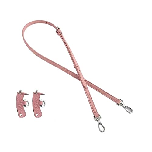 Handtasche No-Punch Transformationszubehör, längenverstellbarer Ersatzriemen aus Leder (Color : Pink, Size : L)