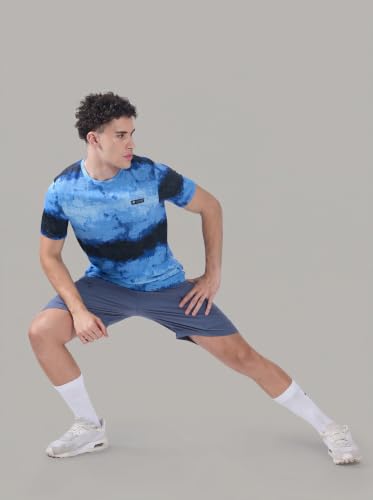 Image of TECHNOSPORT Men's Slim Fit Full Sleeve Round Neck T-Shirt, Double Cool Quick Dry Moisture Wicking Stretchable Sports Gym and Casual Wear