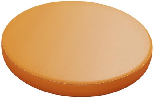 Coussin de chaise de salle à manger rond imperméable orange 30cm galette