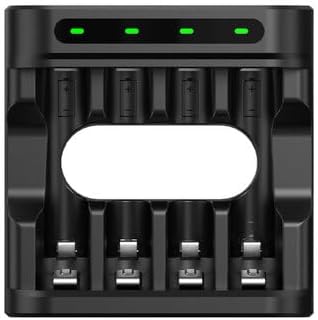 XTAR Cargador L4 AA AAA para todas las baterías recargables AA AAA 1.2V y 1.5V AA AAA Cargador de baterías
