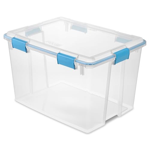 XUSHANBAHUO 80 Quart Heavy-Duty Plastic Storage Bin, Blue