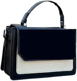 شنطة يد وكتف حريمى - شيك بألوان مميزه - متقسمة من الداخل ومعاها الحزام الكروس - بسوسته مختومة - هاى كوبى - مقاس الشنطة 23 × 14-لون اسود*ابيض