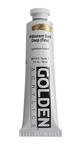 GOLDEN Heavy Body Acrylic Paint Iridescent Gold 2oz