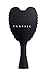 Tangle Angel Classic Hair Brush - Detangles Wet and Dry Hair - Ergonomic Shape With Heat Resistant Antibacterial Bristles - For All Hair Types - Black With Black Bristles