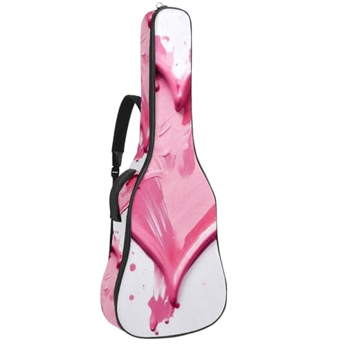 Sac de guitare acoustique rose pour modèles de 40 à 41 pouces avec poches