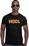 Go All Out Large Black Adult HODL Bitcoin Crypto Deluxe T-Shirt