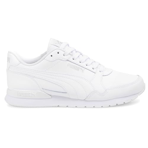 PUMA Kids Boys St Runner V3 Leather Lace Up Sneakers Shoes Casual - White - Size 4.5 M