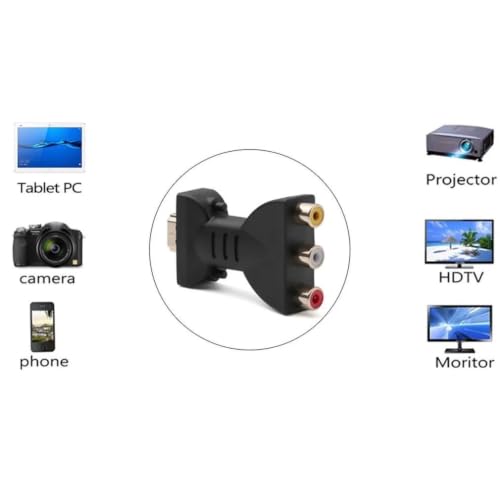 Convertidor AV a HDMI adaptador RCA 1080P euroconector para TV Box y DVD 5