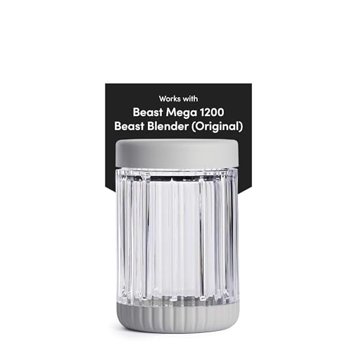 Beast 800mL Blending Vessel + Storage Lid | Compatible with 1000W Beast Blender | Blend Smoothies and Shakes (Pebble Grey)