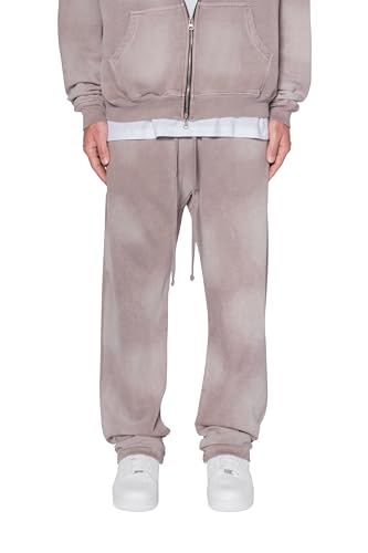 mnml Men's Faded Relaxed Every Day Sweatpants - Washed Mauve, L